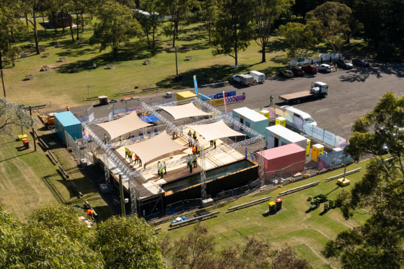 The pop-up pool in Prospect is the first of more than a dozen planned by Sydney Water.
