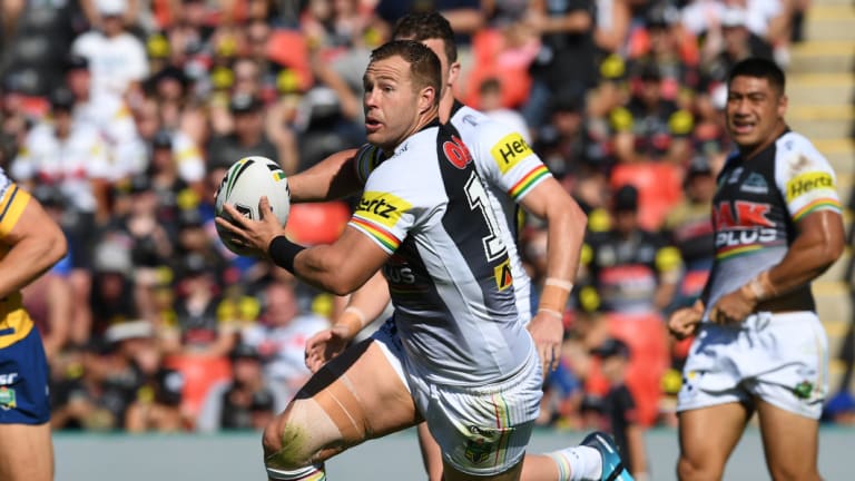 Unleashed: Former Panther Trent Merrin is slated to make his Leeds debut this weekend.