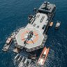 The super yacht support vessel Hodor, designed by Sydney-based company Incat Crowther.