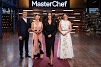Meghan makes her mark on MasterChef, alongside judges Jean-Christophe Novelli, Poh Ling Yeow and Sofia Levin.
