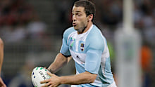 Argentina’s Federico Martin Aramburu runs with the ball.