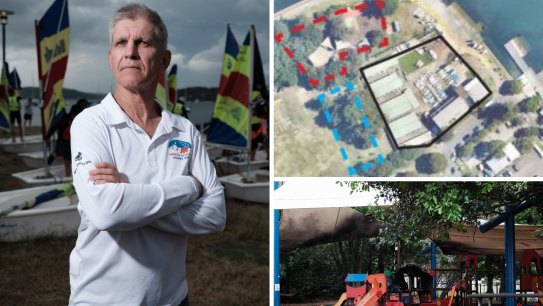 SMH: Vice Commodore of Woollahra Sailing Club Stan Bland says a proposed upgrade of a playground and new toilet block in Lyne Park will rob the club of the space it needs. 