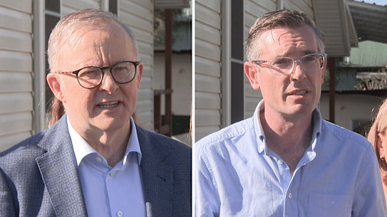 Anthony Albanese and Dominic Perrottet are at odds over energy policy.