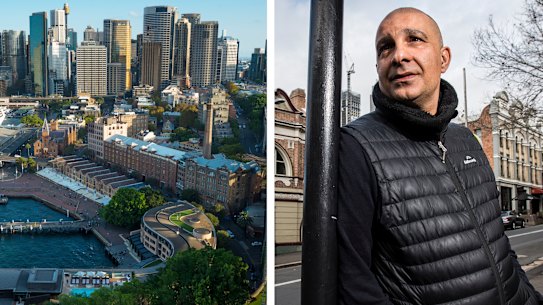 Cafe owner Ron Danieli wants to see Sydneysiders drawn back to The Rocks and The Rocks.