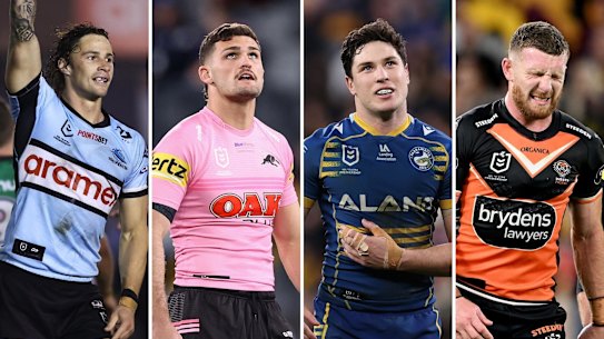 Nicho Hynes, Nathan Cleary, Mitchell Moses and Jackson Hastings.