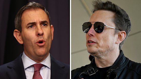 Jim Chalmers and Elon Musk.