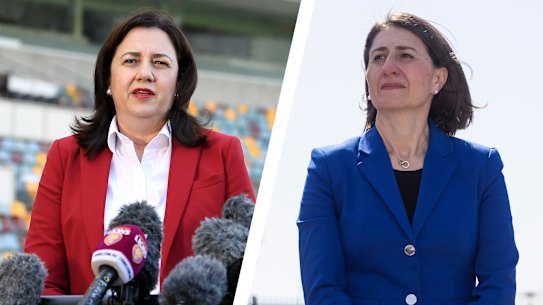 NSW says it may never reach the threshold set by Queensland to reopen its borders, with Premier Gladys Berejiklian warning that 28 days of no community transmission is not feasible. 