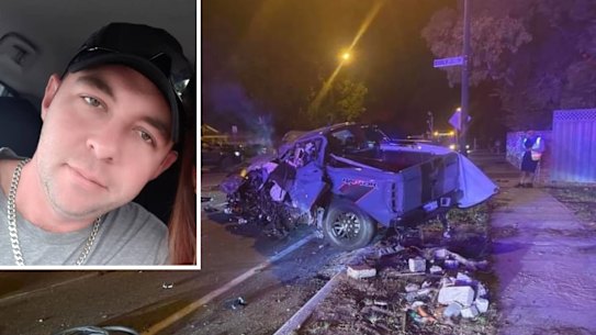 Steven Dean, 37, is under police guard in hospital following the death of his partner and a subsequent car crash.