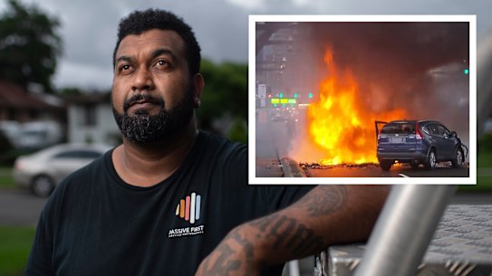 It was an ordinary workday for Keni Vukici, until he came across a major crash and helped save a man’s life.