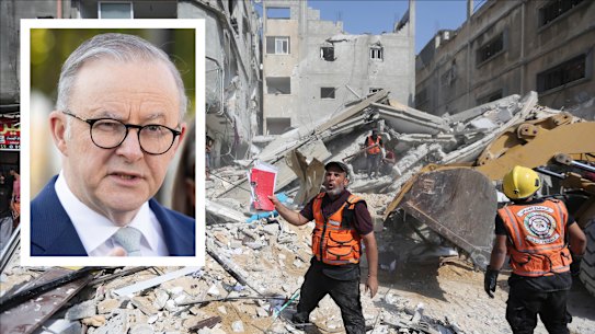 Albanese cool on French call for coalition to fight Hamas