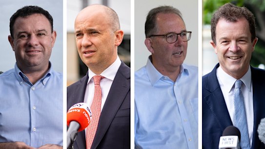 Stuart Ayres, Matt Kean, Alister Henskens and Mark Speakman.