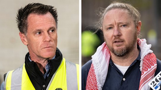 Left: NSW Premier Chris Minns. Right: Social activist Josh Lees.