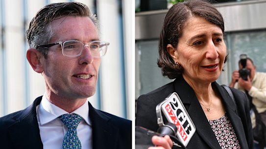 Composite: Dominic Perrottet, Gladys Berejiklian.