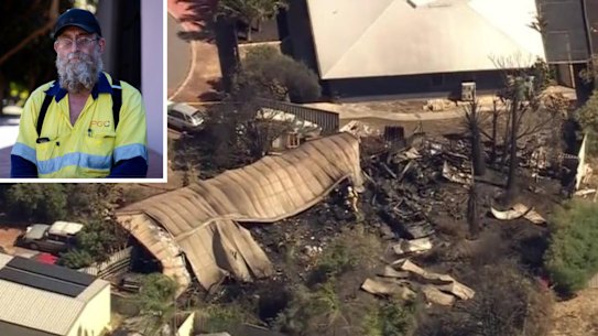 Geraldton man Nick Morgan has described the moment he found out his home had burnt down in a bushfire.