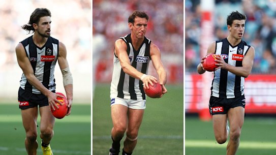 The family in action: (from left) Josh, Peter and Nick Daicos.