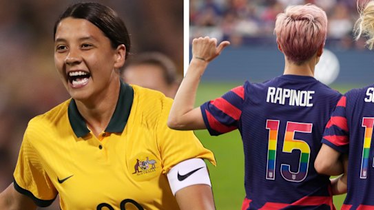 Sam Kerr and Megan Rapinoe.