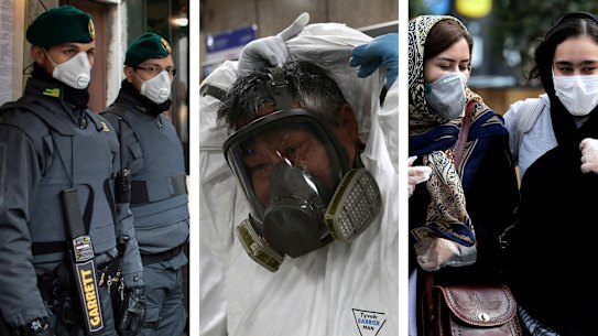 Large outbreaks in Italy, South Korea and Iran were reported in the past few days, suggesting containment measures have not stopped the virus' spread.