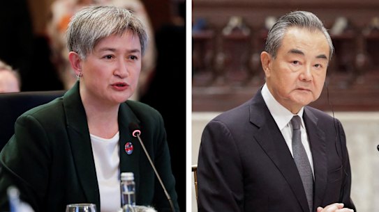 Australia’s Foreign Minister Penny Wong and China’s top diplomat Wang Yi