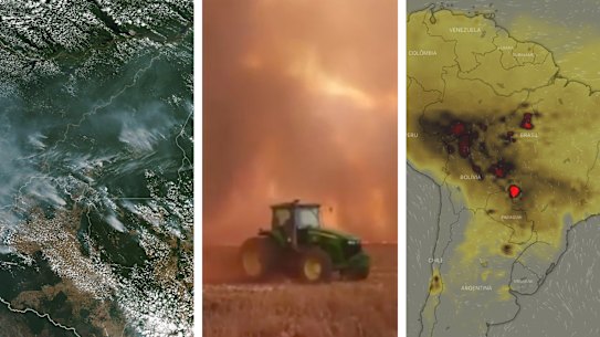 The fires in the Amazon.