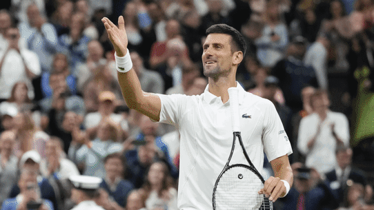 Novak Djokovic accounted for Australian Alexei Popyrin in four sets in the third round at Wimbledon.