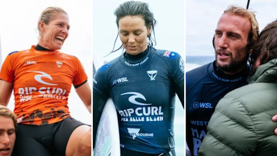 Mixed fortunes: The WSL format worked for world champion Stephanie Gilmore last year, but not compatriots Sally Fitzgibbons and Owen Wright.