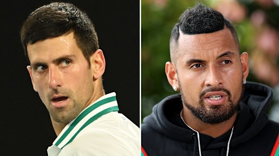 Novak Djokovic, Nick Kyrgios.
