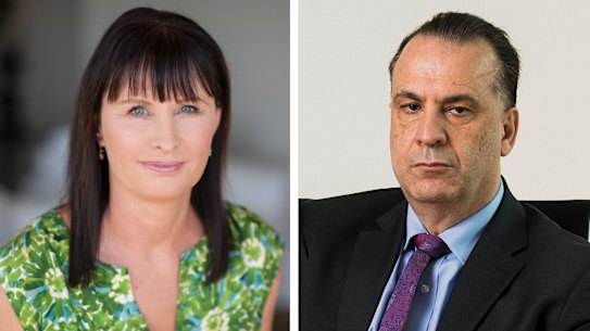 Catherine Lumby, Peter V’landys composite for online. Photos: Supplied, Dominic Lorrimer