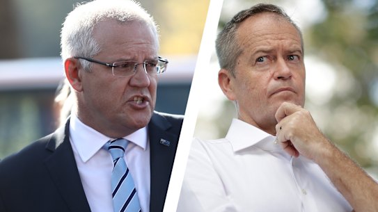 Scott Morrison and Bill Shorten ... everything changes next week. 