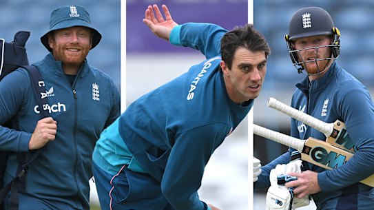 Jonny Bairstow, Pat Cummins and Ben Stokes