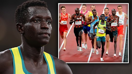 Peter Bol came fourth in the 800m final.