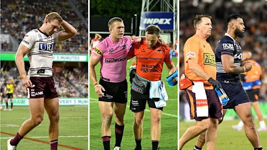 Blues hopefuls Tom Trbojevic, Mitch Kenny and Payne Haas suffered serious injuries on the weekend.
