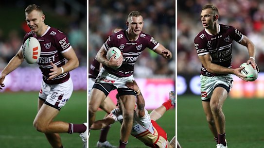 Manly fullback Tom Trbojevic was back in form at Brookvale on Friday night.