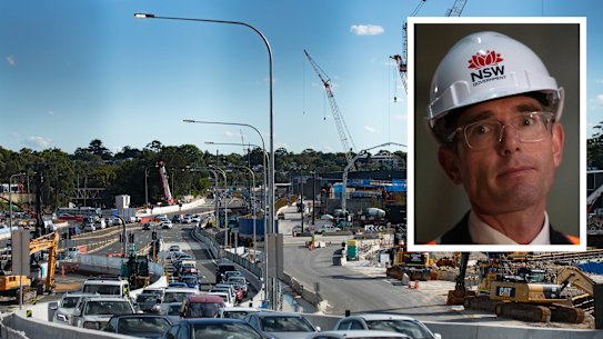 Westconnex/ Inset: Dominic Perrottet