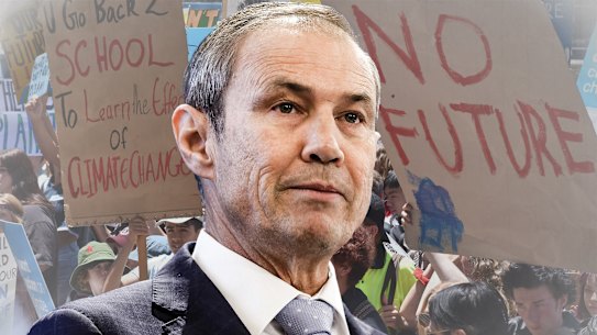 WA Premier Roger Cook, school strike for climate change. Picture: WAtoday