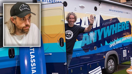 Atlassian founders Mike Cannon-Brookes and Scott Farquhar.