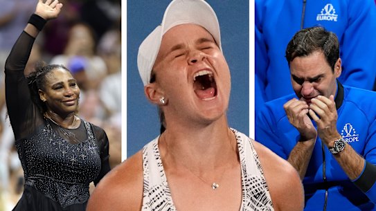 Serena Williams, Ash Barty and Roger Federer. 