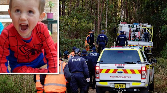 William Tyrrell, Kendall bushland search composite. 