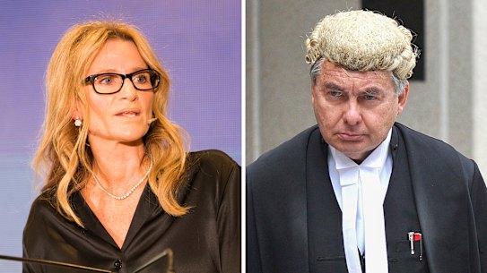 Journalist Janet Albrechtsen and Walter Sofronoff KC.