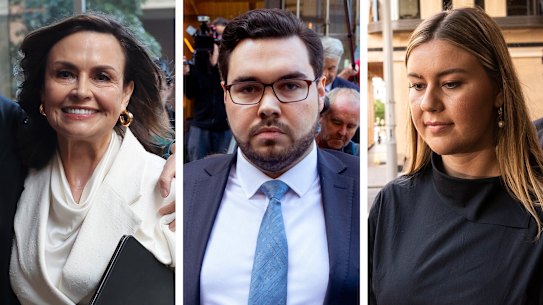 Lisa Wilkinson and Bruce Lehrmann on Monday; Brittany Higgins back in December last year.