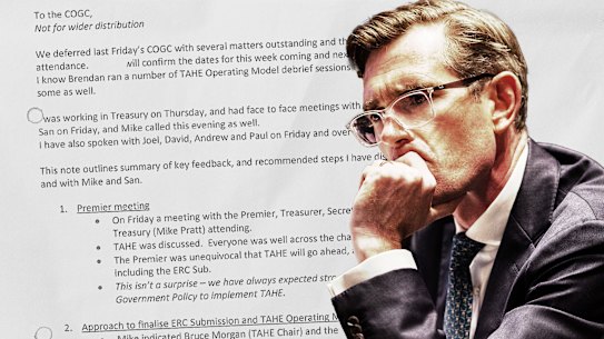 Emails reveal Dominic Perrottet attended a high-level meeting in September last year that sealed the fate of the rail corporation.