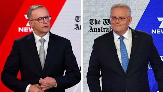 Opposition Leader Anthony Albanese and Prime Minister Scott Morrison.