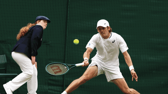 Alex de Minaur beat Arthur Fils in the fourth round at Wimbledon but had to survive a small injury scare towards the end of the match.