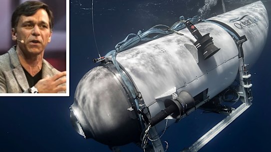 The Titan and Guillermo Söhnlein, co-founder of OceanGate Expeditions.