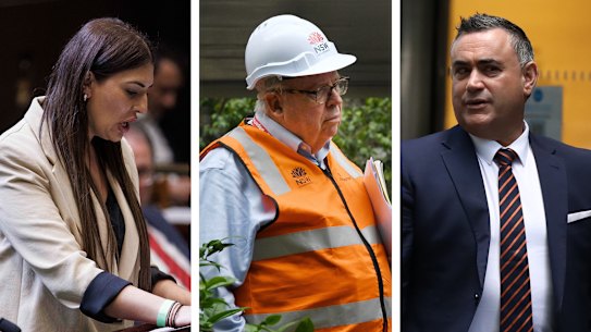 Eleni Petinos, David Chandler and John Barilaro.