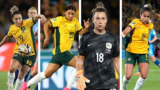 Katrina Gorry, Sam Kerr, Mackenzie Arnold and Mary Fowler.