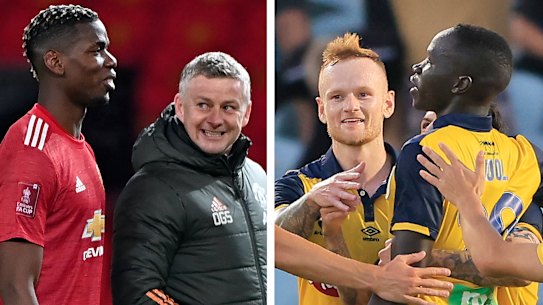 Manchester United and the Central Coast Mariners