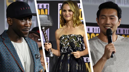 Marvel phase four: Mahershala Ali, Natalie Portman and Simu Liu are joining the MCU as Blade, Thor and Shang-Chi respectively. Photo: Invision