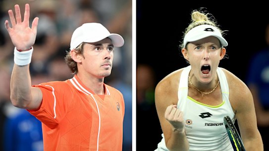 De Minaur storms into fourth round as Hunter’s fairytale run ends