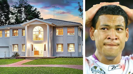 Israel Folau bought a house in Kenthurst for $2.1 million in 2015.