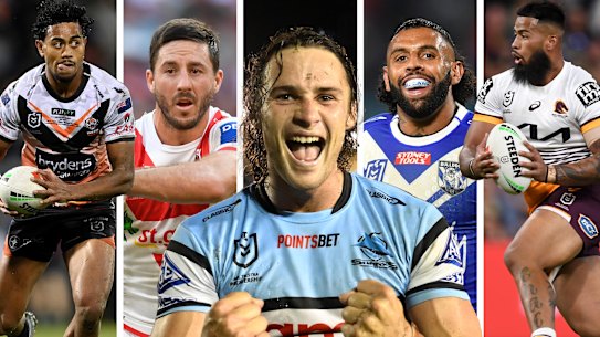 Jahream Bula, Ben Hunt, Nicho Hynes, Josh Addo-Carr and Payne Haas.